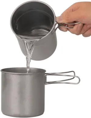 Cookware Pot - Wilderness Cookware, Hiking Backpacking Stockpot | Portable Campfire Gear, Traveling, 2X Stainless Steel Bushcraft Pan for Cooking | Cookware Set Kettle Pans with Storage Carryi
