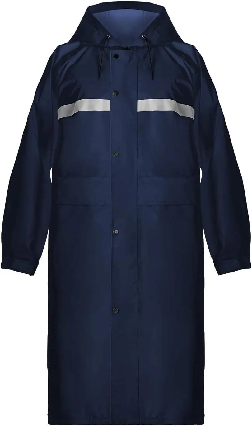 Coralrain Long Hooded Raincoat Safety Waterproof Emergency Rain Jacket Poncho for Men Women Adults