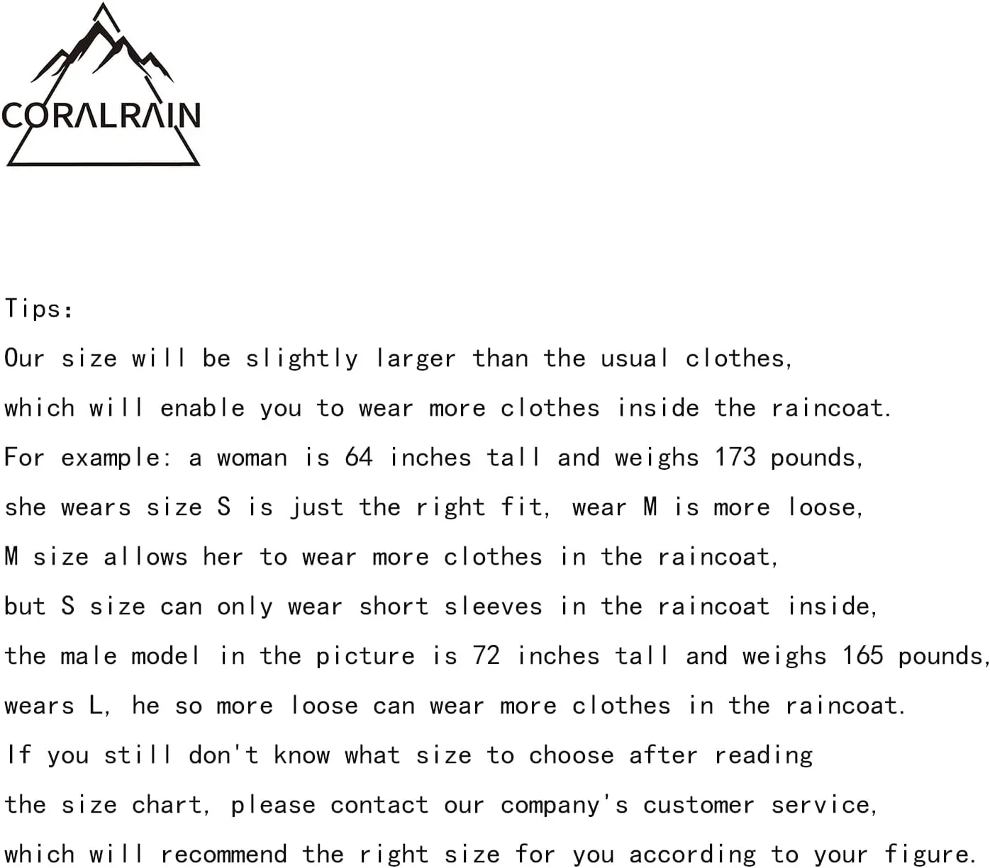 Coralrain Long Hooded Raincoat Safety Waterproof Emergency Rain Jacket Poncho for Men Women Adults