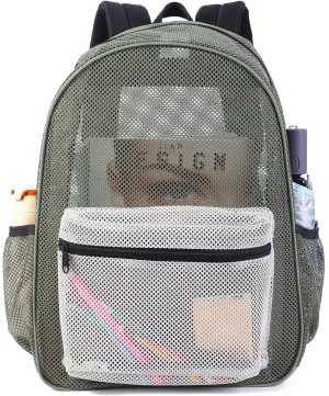 COVAX Heavy Duty Mesh Backpacks for Adults, See Through Backpack for Swimming, Fitness, Sports, Carry Portable Oxygen Concentrators