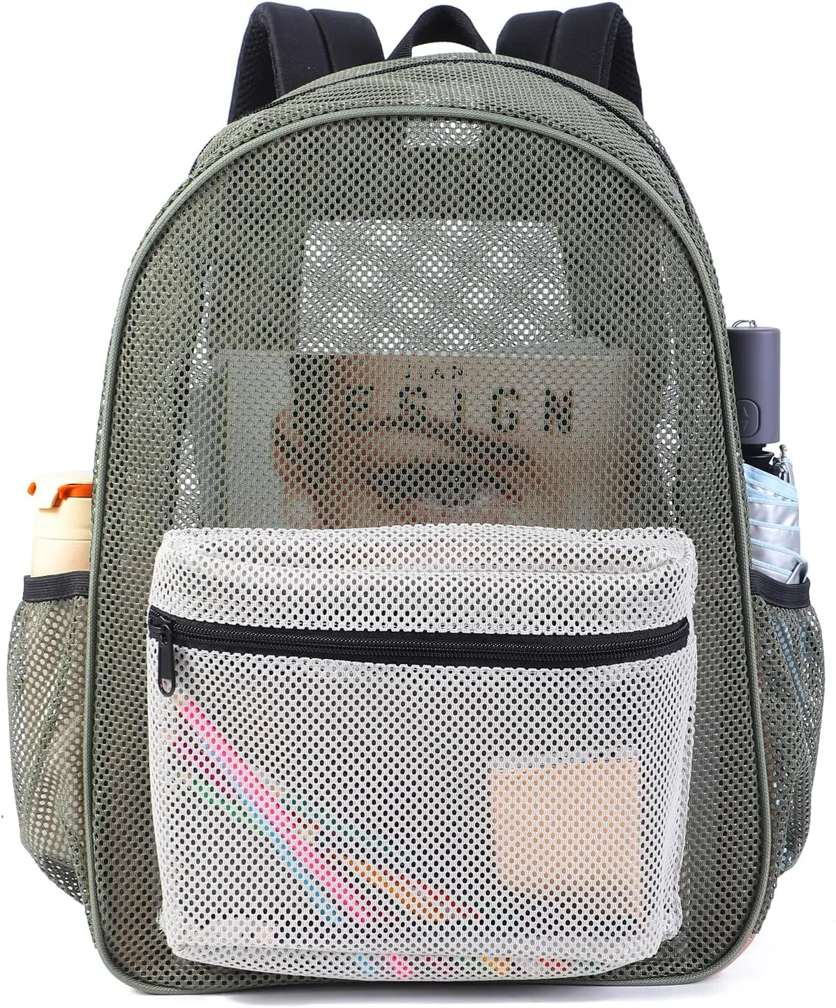 COVAX Heavy Duty Mesh Backpacks for Adults, See Through Backpack for Swimming, Fitness, Sports, Carry Portable Oxygen Concentrators