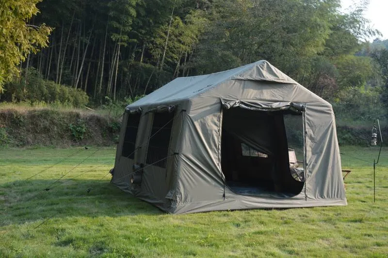 Cozy Air Glamping Tent: Quick Setup & Weather-Ready!