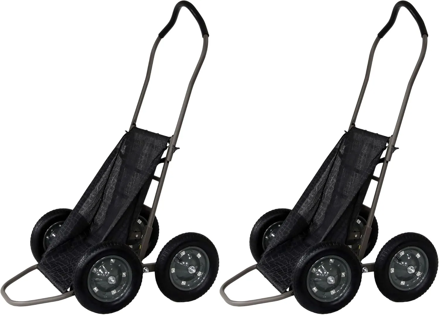 Crawler 500 Pound Capacity Foldable Hunting Multi Use Deer Game Recovery Cart Utility Gear Dolly with 4 Oversized Wheels (2 Pack)