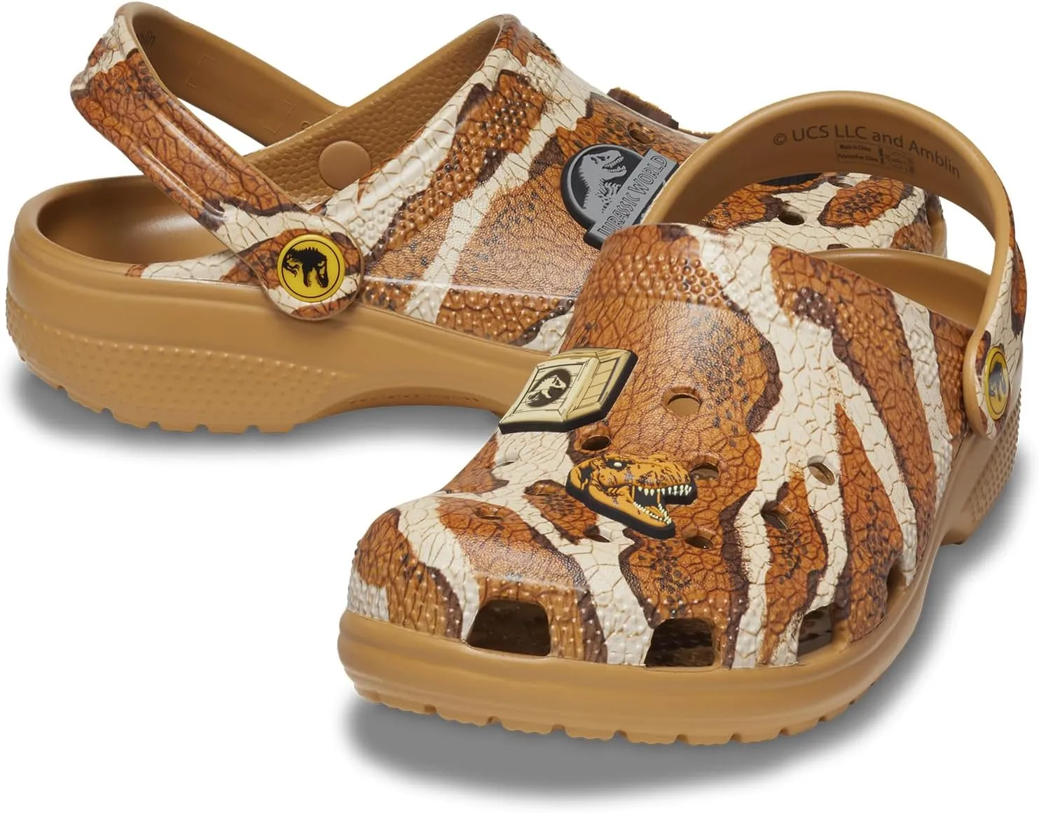 Crocs Unisex-Child Jurassic World Classic Clogs, Dinosaur Kid and Toddler Slippers