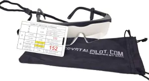 Crystal Pilot Fog/Cloud Goggles for Instrument (IFR) Training with Bag Tag with Light Gun Signals.
