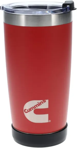 Cummins 20oz Tumbler Stainless Steel Reusable Travel Coffee Mug Double Wall Insulated Thermal Coffee Mug with Snap Seal, Red Matte