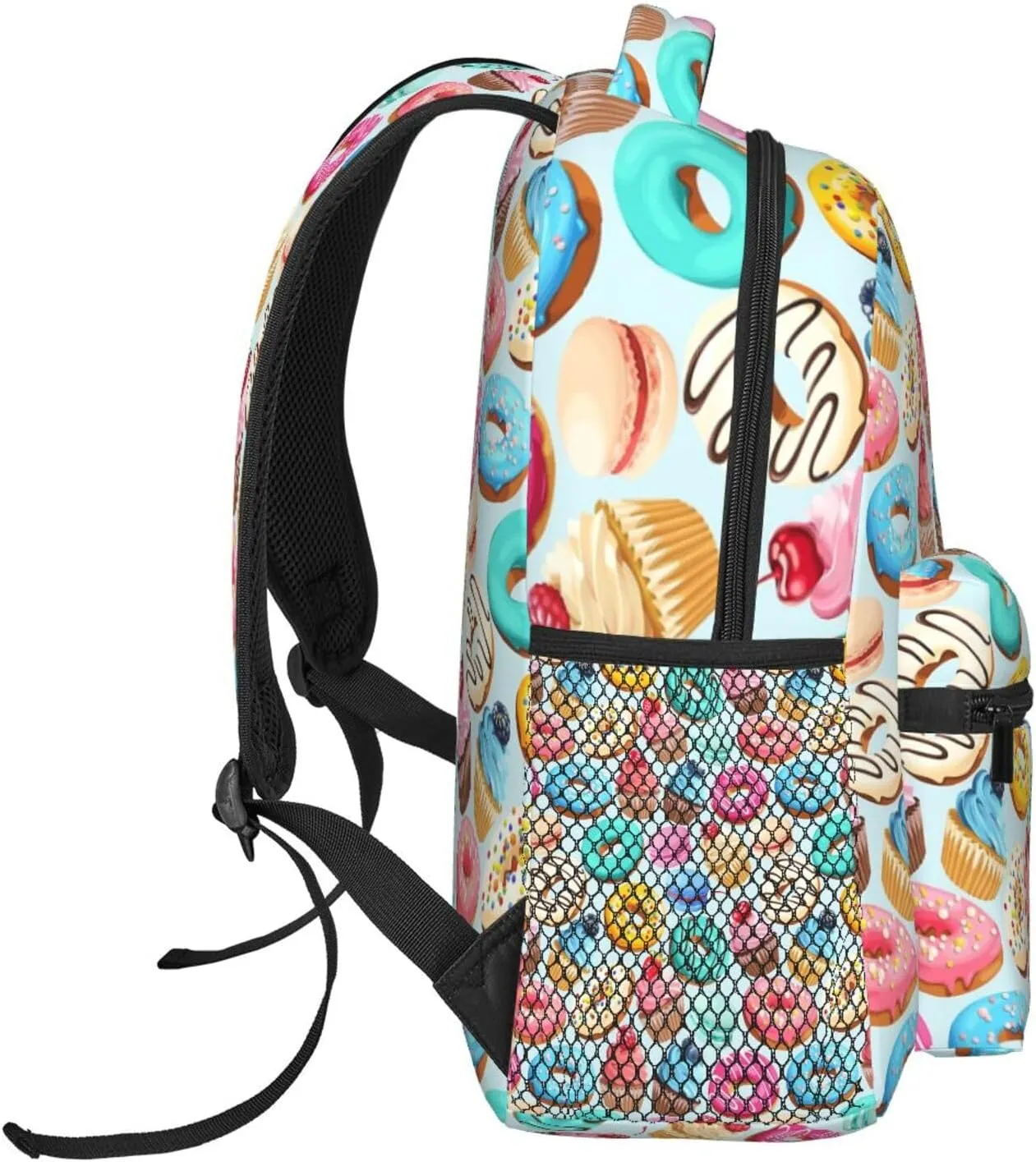 Cupcakes Donuts Pattern Backpack Laptop Backpack Sports Travel Shoulder bag Light casual backpack
