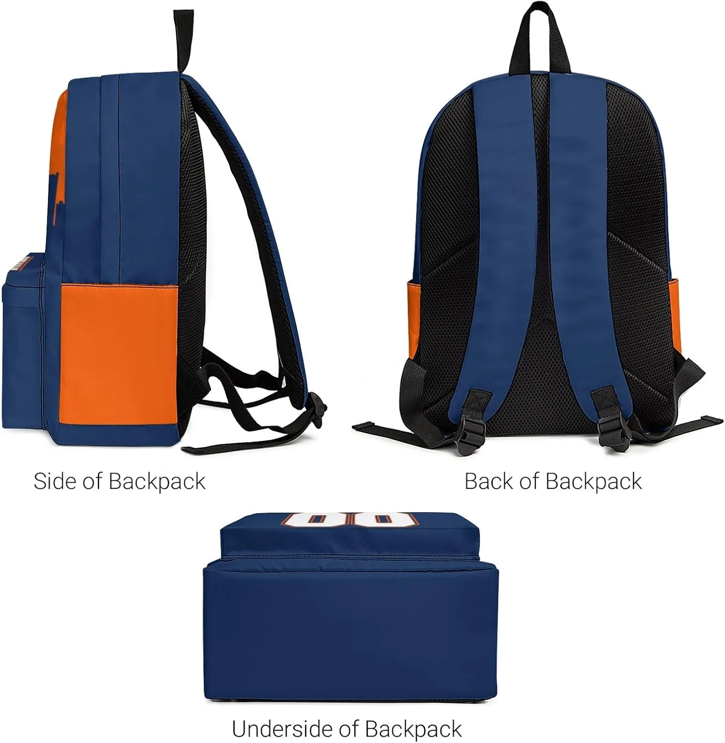 Custom Detroit Backpack High Capacity Personalized Name Number Laptop Bag Travel Shoulder Daypack Fans Gift for Men Women Boy
