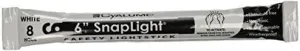 Cyalume White Emergency Glow Sticks - Premium 6” SnapLight Survival Glow Sticks with 8 Hour Duration for Use as Emergency Flares and Hiking Safety Gear (Bulk Pack of 20 Safety Glow Sticks)