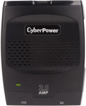 CyberPower CPS175SURC1 175W Mobile Power Inverter with 2.1A USB Charger - Slim Line Design, Black/Gray