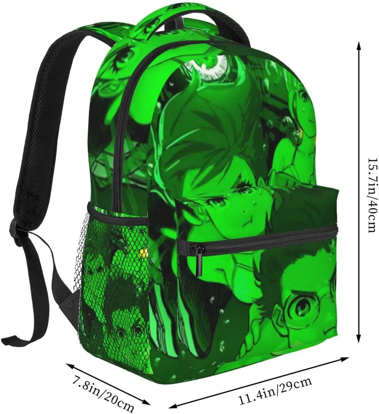 D-adan lightweight casual student backpack with adjustable shoulder straps and cushioned back for comfort Black