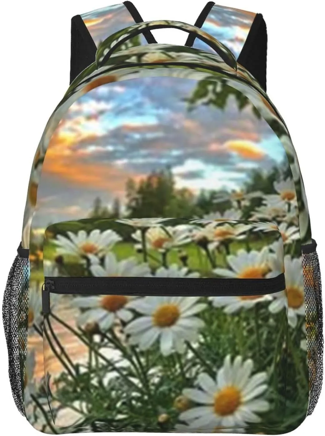 D-aisy Casual Student Backpack With Adjustable Shoulder Straps And Cushioned Back For Comfort Black