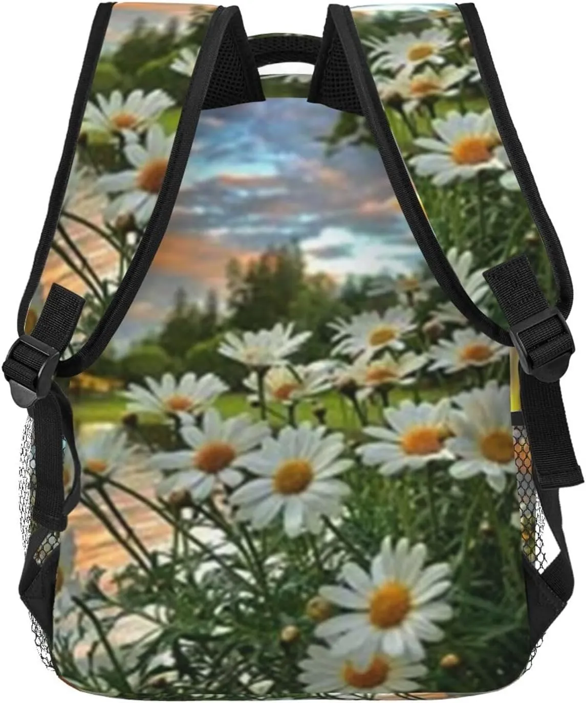 D-aisy Casual Student Backpack With Adjustable Shoulder Straps And Cushioned Back For Comfort Black