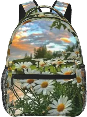 D-aisy Casual Student Backpack With Adjustable Shoulder Straps And Cushioned Back For Comfort Black