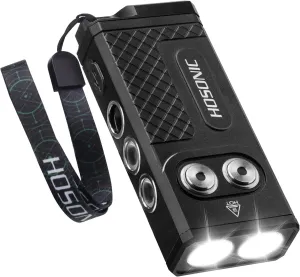 D16 Small Flashlights Powerful, 365nm UV Flashlight Rechargeable, Mini LED Super Bright Flash Light with Pocket Clip, Magnetic, 10 Modes EDC for Home Camping Emergencies