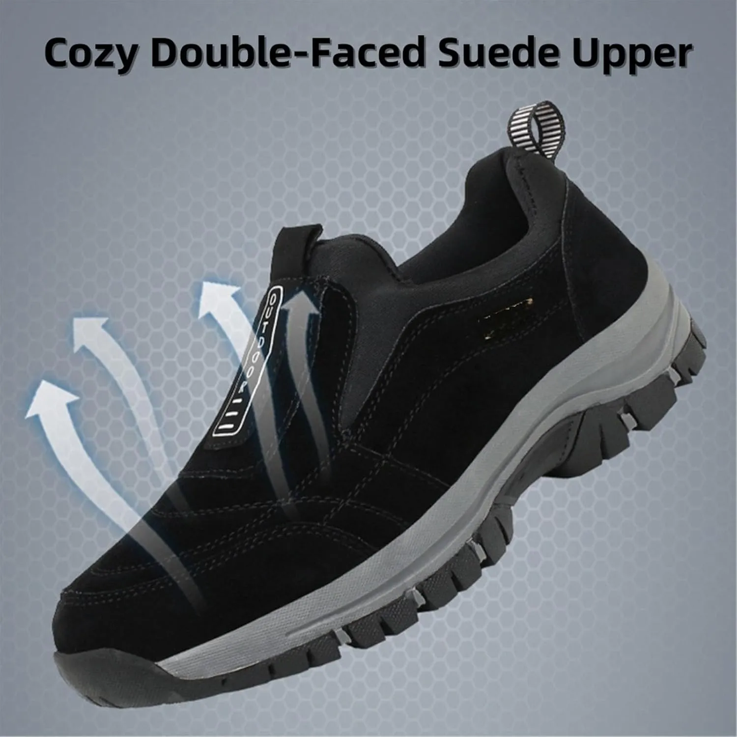 Dallader Men's Comfortable Waterproof Orthopedic Walking Shoes, Comfort and Durability for Hiking and Everyday Wear