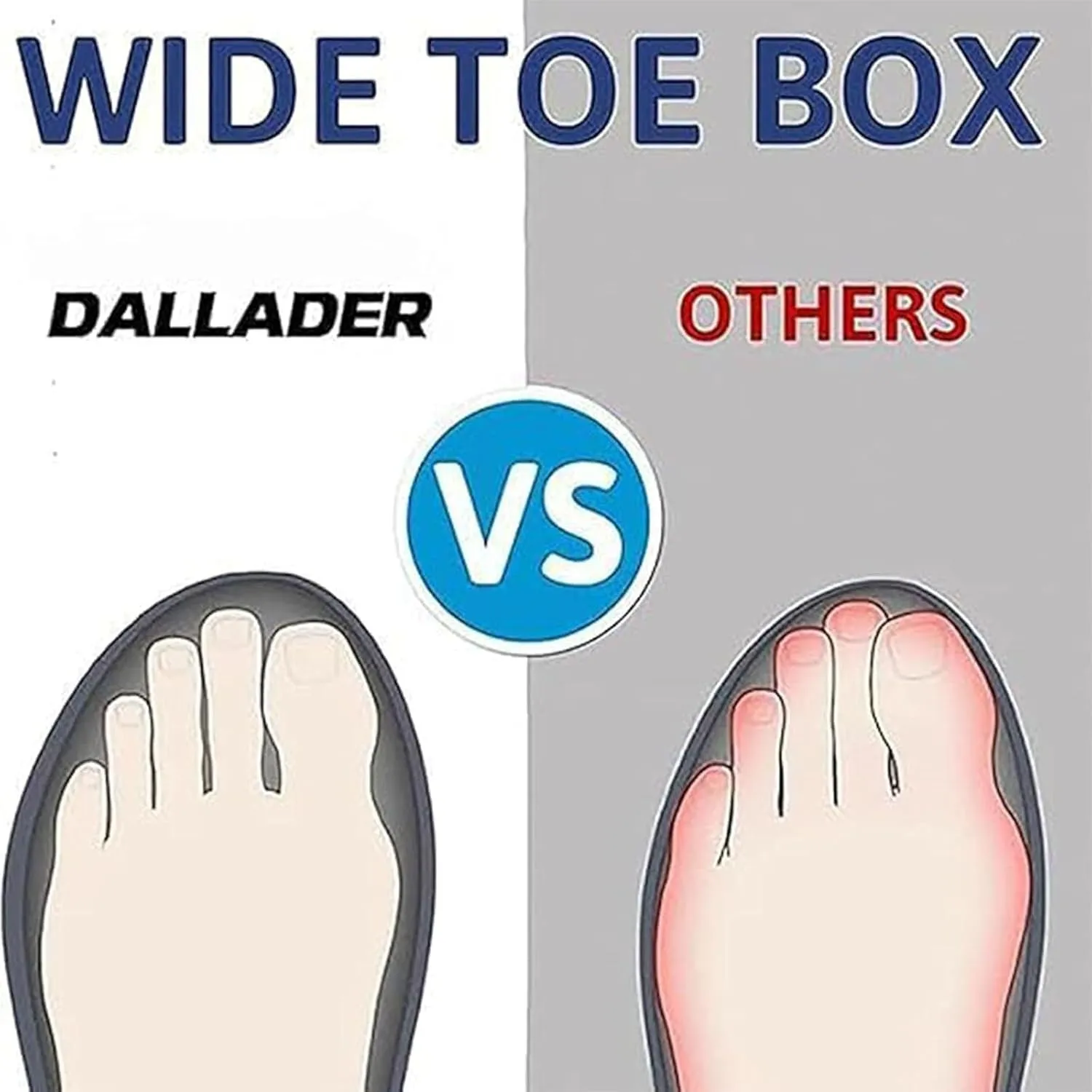 Dallader Men's Comfortable Waterproof Orthopedic Walking Shoes, Comfort and Durability for Hiking and Everyday Wear