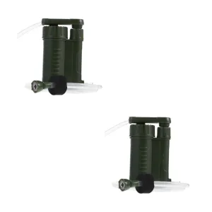 DECHOUS 2 pcs Portable Water Filter Pump Emergency Water Purifier for Camping Hiking and Survival Filtration Device for with Craftsmanship