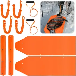 Deer Drag Sleds, Tear Resistant Heavy Duty Game Glide Carry Cart Deer Sled Game Hauler Multi Purpose Utility Sled with Deer Drag Rope for Hunting Gift