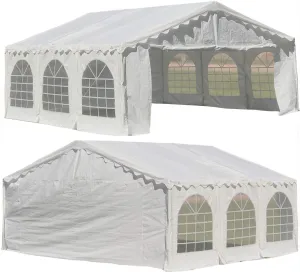 DELTA 20'x20' Budget PE Party Tent Heavy Duty Upgraded Galvanized Wedding Tent Canopy Big Tents Carport Outdoor Event