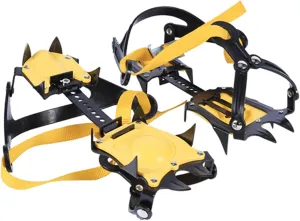 Description br> Crampons are Designed for People Who Like to Mountain Climbing or Hiking in Winter This Kind of Crampons is Strap Binding Type and Fixed Firmly on Boots or