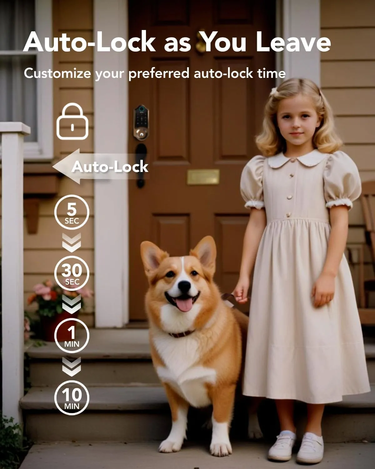 Devo G8 Smart Lock, Fingerprint Door Lock with Code, 6-in-1 Keyless Entry Door Lock, Smart Locks for Front Door, Built-in WiFi Deadbolt, App Remote Control, Touchscreen Keypad, 8 Months Battery