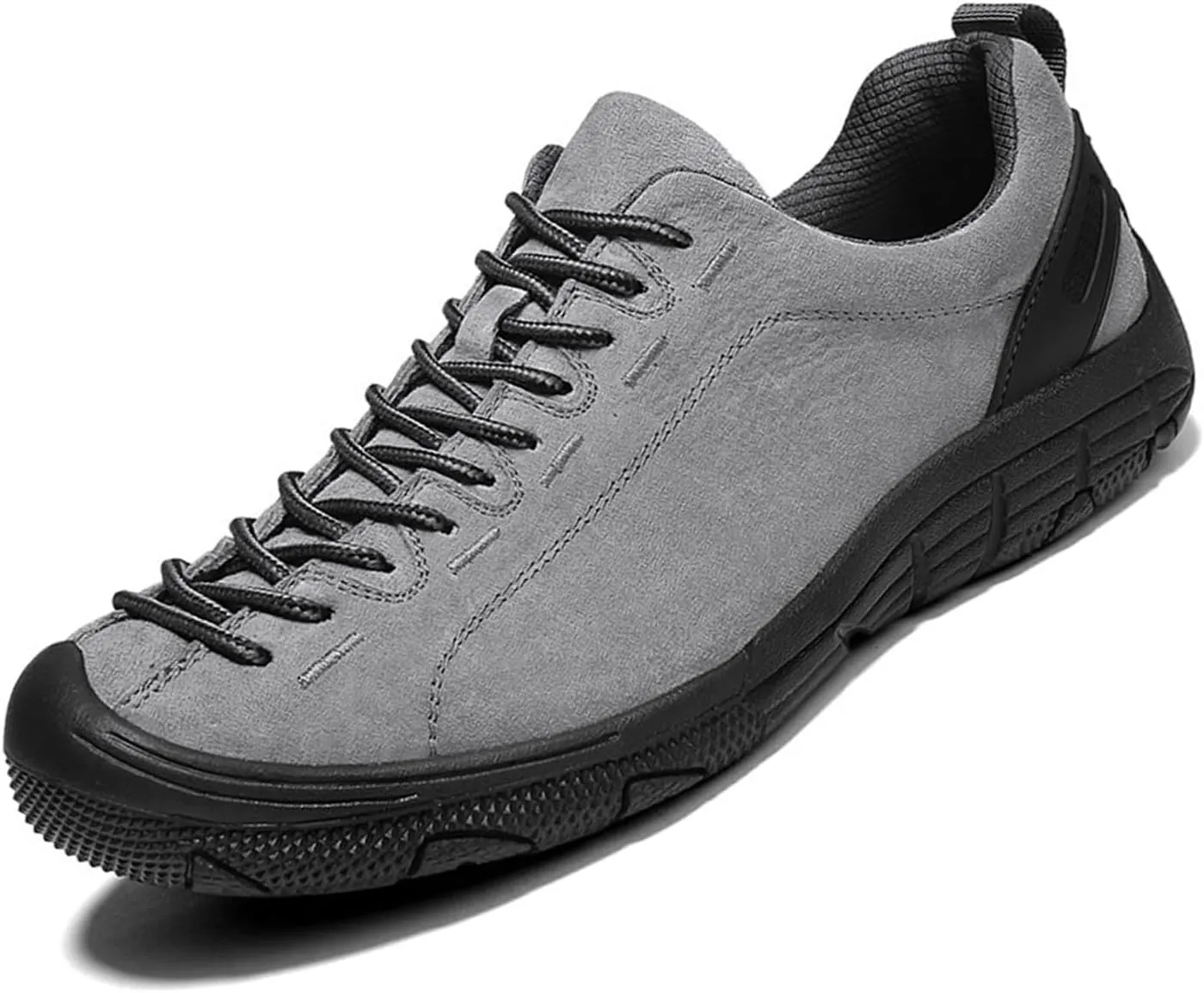 DirraBra Men's Suede Lace-Up Non-Slip Hiking Sneakers Low Top Lightweight Comfortable Outdoor Casual Trekking Hiking Shoes Breathable Trail Running Walking Shoes