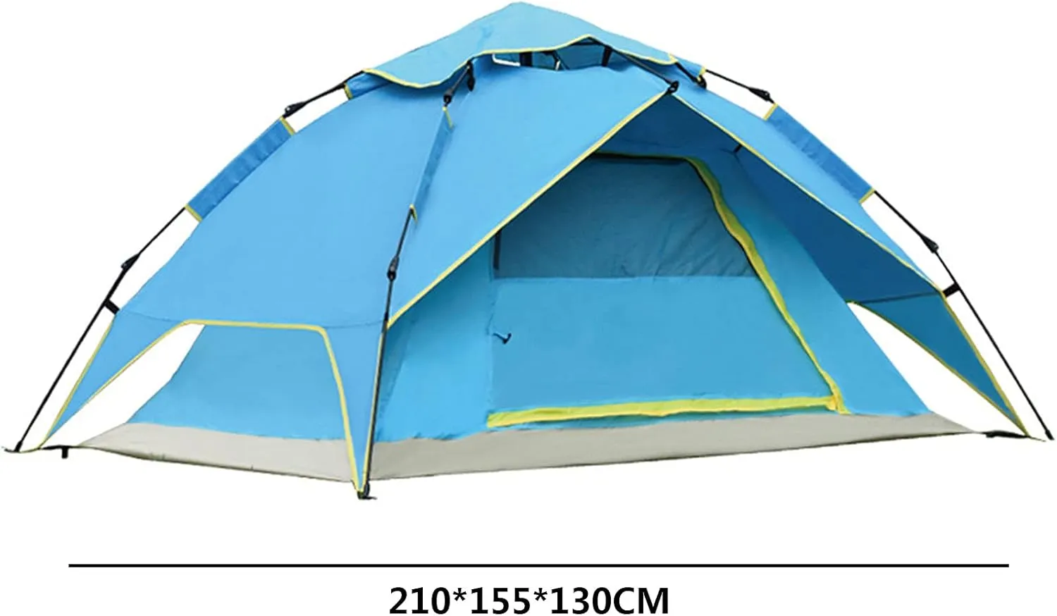 Double-Layer Fast Tent,Double-Door Multi-Function Family Picnic Camping Hiking Tent That Accommodate 2-3 People, Rain-Proof Sun-Proof Beach Awning