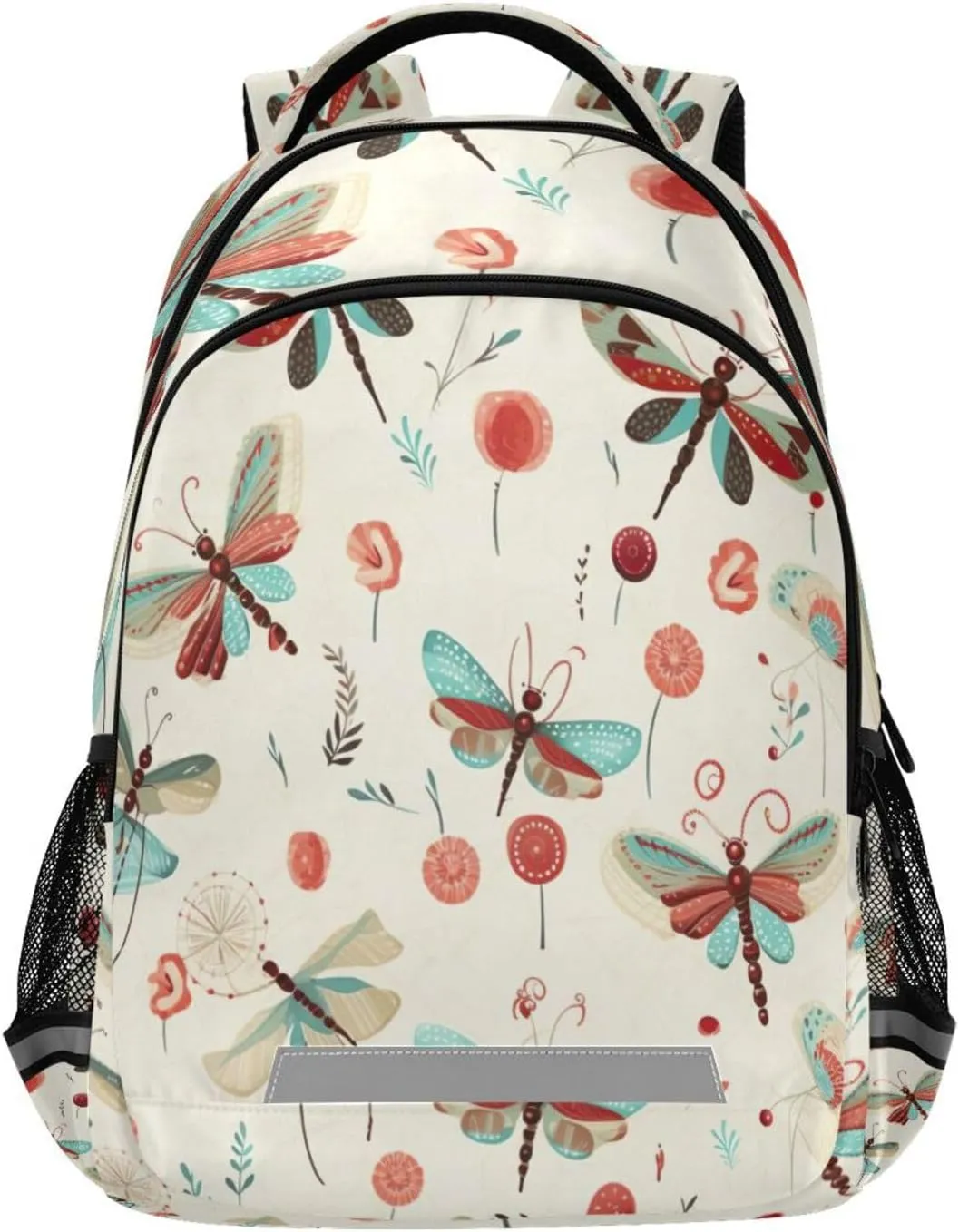 Dragonfly Pattern Design Waterproof Backpack - Casual Outdoor Sports Daypack with Ergonomic Shoulder Straps#335