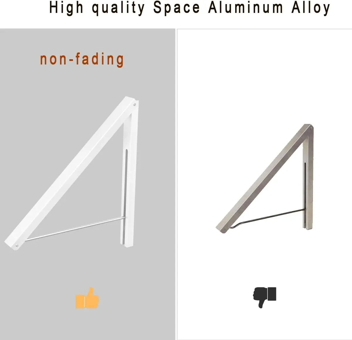 Drying Rack Wall Mounted Clothes Hanger Folding Wall Coat Racks Aluminum Home Storage Organiser Space Savers