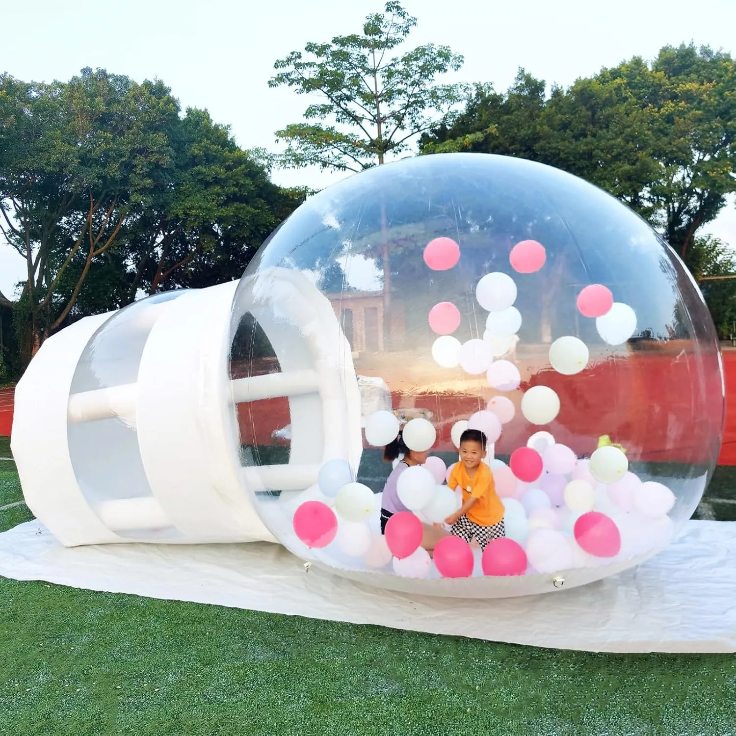DYNAMI Inflatable Bubble Tent,Commercial Outdoor Clear Dome Camping Bubble Tent with Air Blower,for Outdoor Family Backyard Camping Stargazing (D-3m/10ft)
