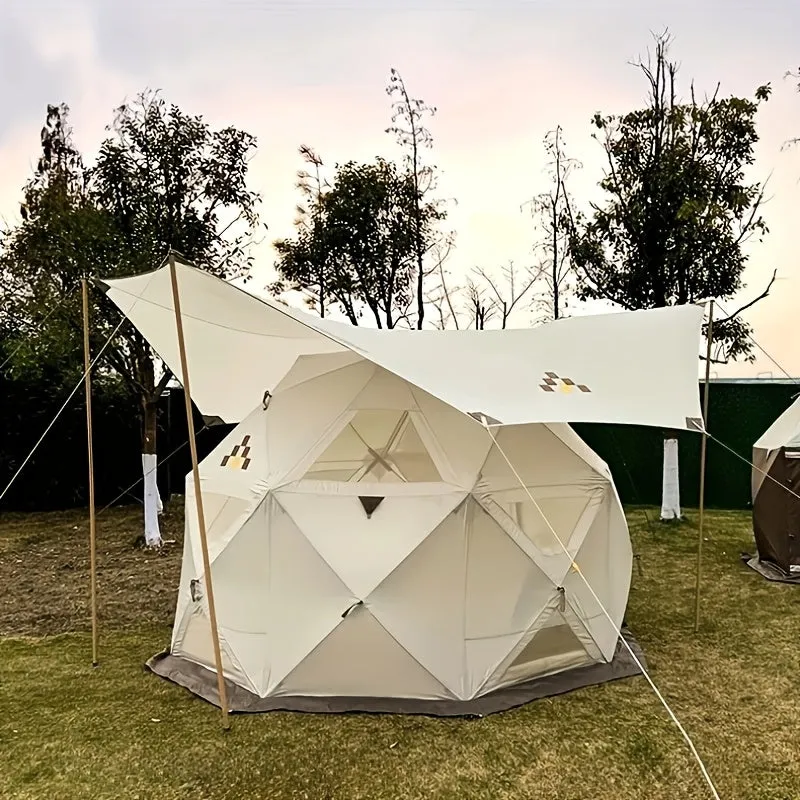 Easy Setup Dome Tent - Portable, Fast-Fold, Waterproof Oxford Cloth Camping Tent for 6 People, All-Season Use, Zippered Entry, Ideal for Outdoor Adventures, Camping Gear Tent | Easy Setup Tent | Durable Zippers