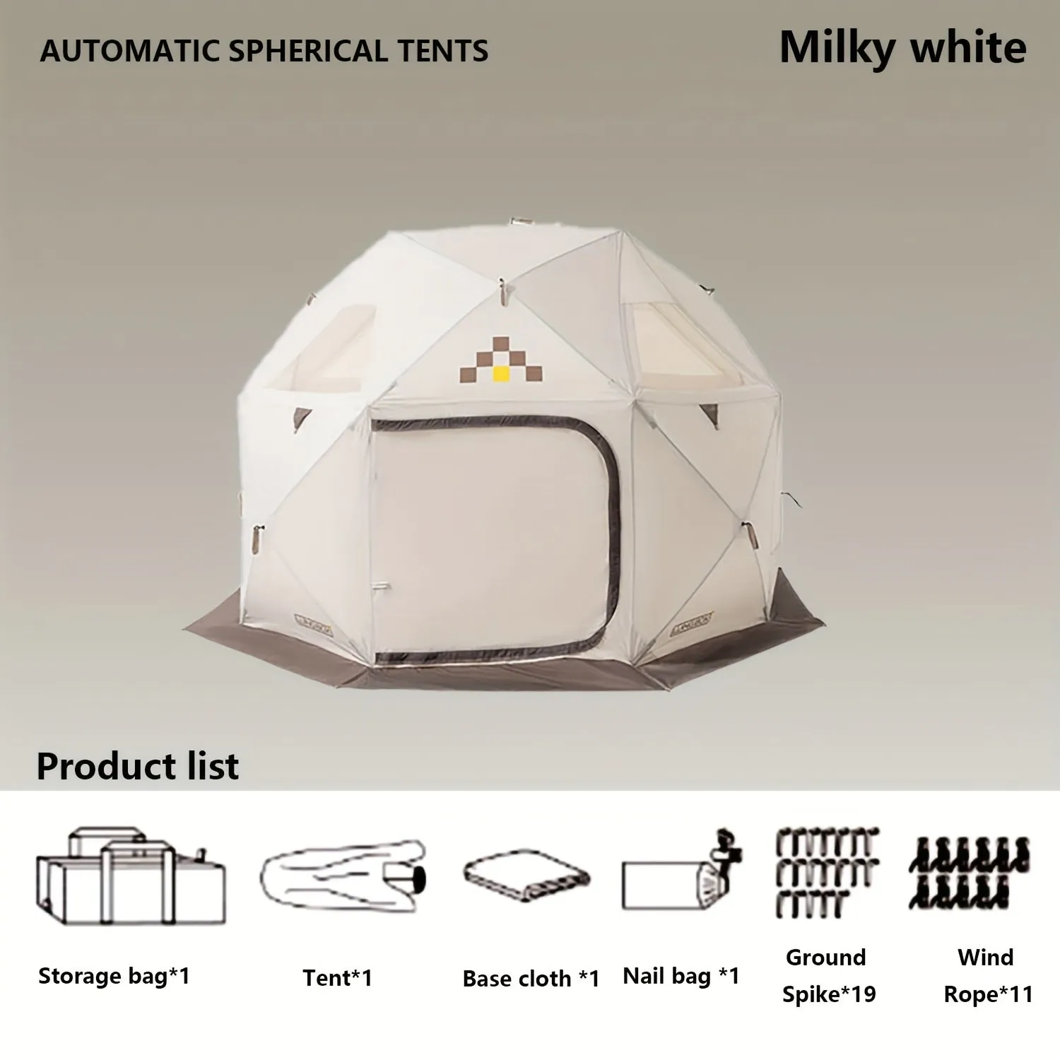 Easy Setup Dome Tent - Portable, Fast-Fold, Waterproof Oxford Cloth Camping Tent for 6 People, All-Season Use, Zippered Entry, Ideal for Outdoor Adventures, Camping Gear Tent | Easy Setup Tent | Durable Zippers