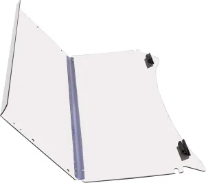 ECOTRIC Clear Windshield Compatible with 2004-UP Club Car Precedent Models Gas or Electric Golf Cart Folding Down Clear Windshield