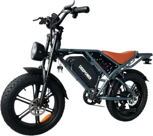 Electric Bicycle for Adults, 1000W Motor 32MPH Single/Double Battery 48V13AH/60AH, 20"x4.0" Fat Tires Moped-Style Ebike, 120KM Range, Electric Dirt Bike, Electric Motorcycle, Ebike