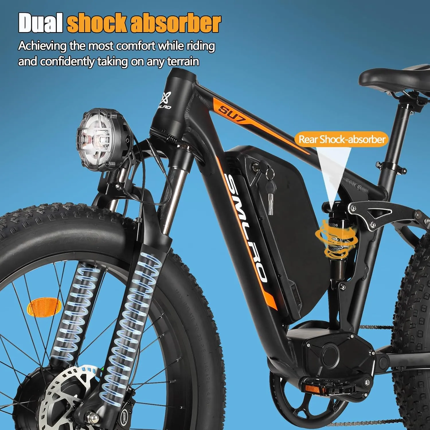 Electric Bike for Adults, Dual Motor AWD 2000W 35MPH Electric Bicycles, Removable Lithium Battery 48V/22.4AH, 21-Speed with Ignition Lock Hydraulic Disc Brake