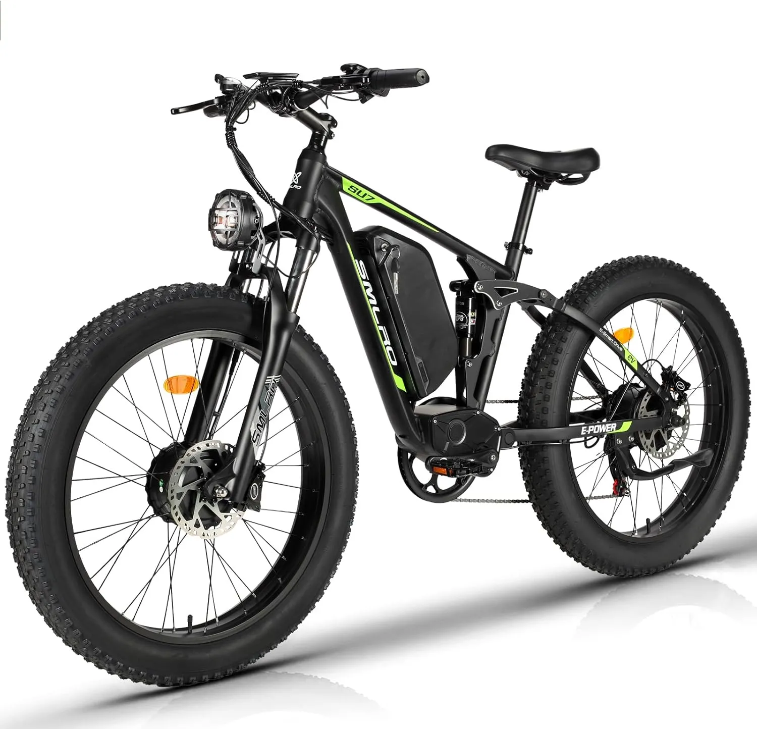 Electric Bike for Adults, Dual Motor AWD 2000W 35MPH Electric Bicycles, Removable Lithium Battery 48V/22.4AH, 21-Speed with Ignition Lock Hydraulic Disc Brake