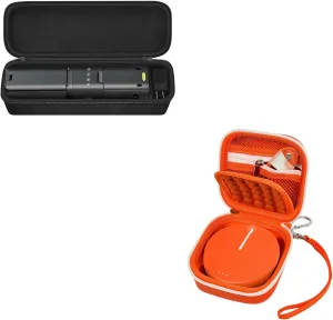 Electric Outdoor Lamp Magnetic Lanterns Storage Holder Bag, Travel Router Storage Bag with Mesh Pocket for Rechargeable Batteries, Charger (Box Only)