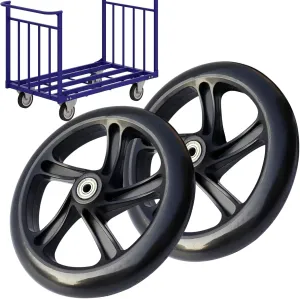 Electric Scooter Wheels – Quiet Rollers, Replacement Set | Shock-Absorbing Rubber Tires with Smooth Bearings, universall Fit for Trolley Carts, Urban Transit, and Long-Term Performance