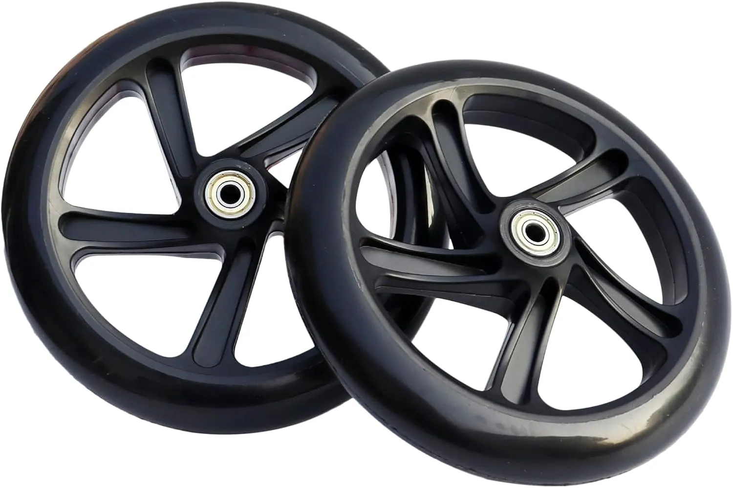 Electric Scooter Wheels – Quiet Rollers, Replacement Set | Shock-Absorbing Rubber Tires with Smooth Bearings, universall Fit for Trolley Carts, Urban Transit, and Long-Term Performance