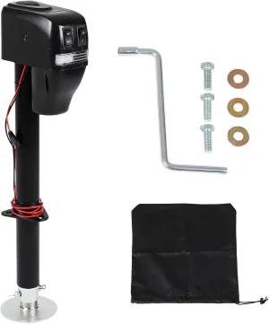Electric Trailer Jack 4000lbs, RV A Frame Power Tongue Jack 22" Lift 12V DC with Manual Crank Handle Waterproof Cover for Lifting Boat Travel Trailer 5th Wheel Camper