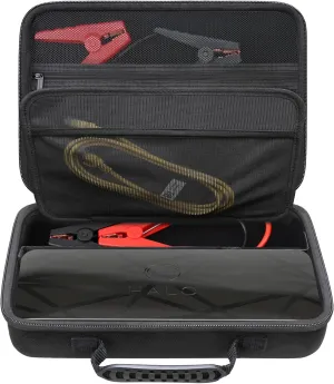 Elonbo Carrying Case for Halo Bolt Ultimate 2.0/ Halo Bolt Ultimate 3.0 Portable Car Battery Jump Starter/ 55500 mwh/Air 58830/ Air   55500/58830/ 44400/57720 Emergency Power Kit Holder, Black