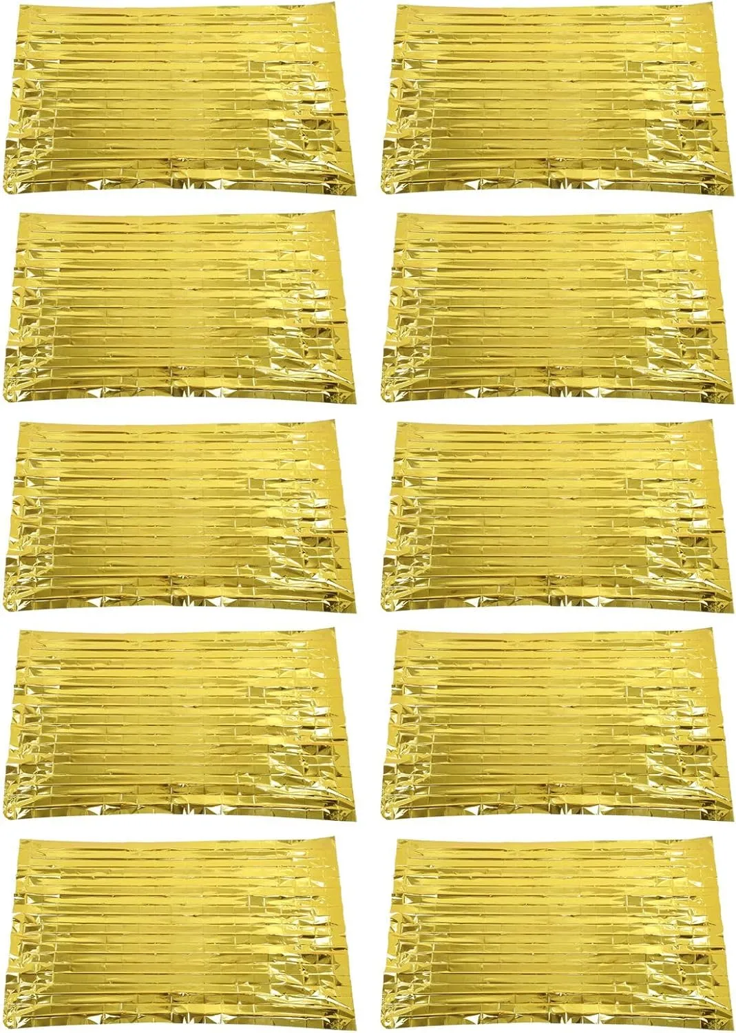 Emergency Blanket, 130x210cm Multipurpose Portable Emergency Thermal Blanket with Reflective Aluminum Foil Insulation (Gold)