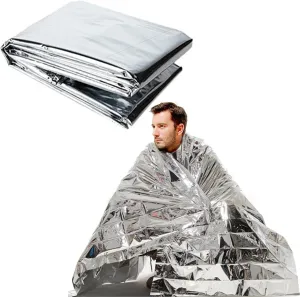Emergency Blankets for Survival（12 Pack）, Emergency Mylar Thermal Blankets, Outdoor First Aid Blanket, Waterproof Survival Blanket