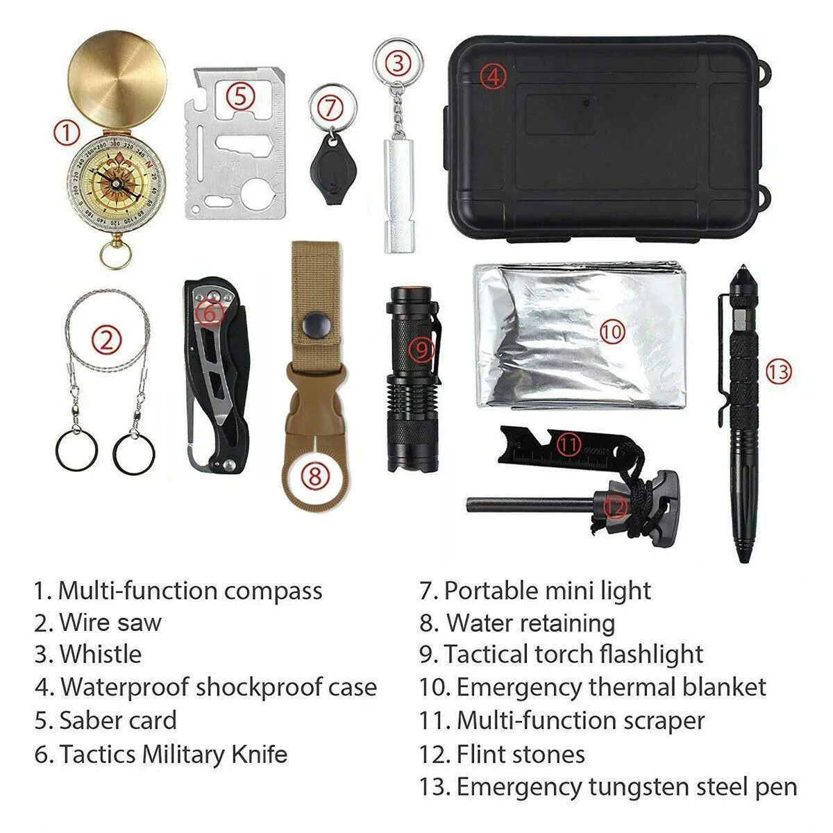 Emergency in Countdown deal Survival Camping 14 Outdoor Gear Kit 1 Super affordable And Safety