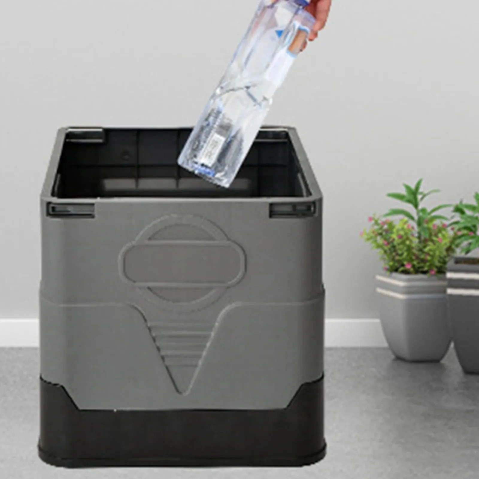 Emergency Plastic Lightweight Toilet Portable Folding Car Toilet Outdoor Grey