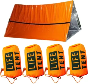 Emergency Tent 8x5x3ft Reflective Portable Survival Tent Waterproof Windproof Fireproof Lightweight Emergency Shelter for Camping, Hiking and Outdoor Activities #