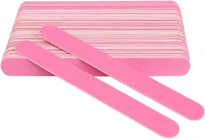Emery Boards Nail Care kit with Nail File Buffer, 100pcs Wooden Sanding Paper Nail Files 180/240 Pink Nail File Buffer Sandpaper