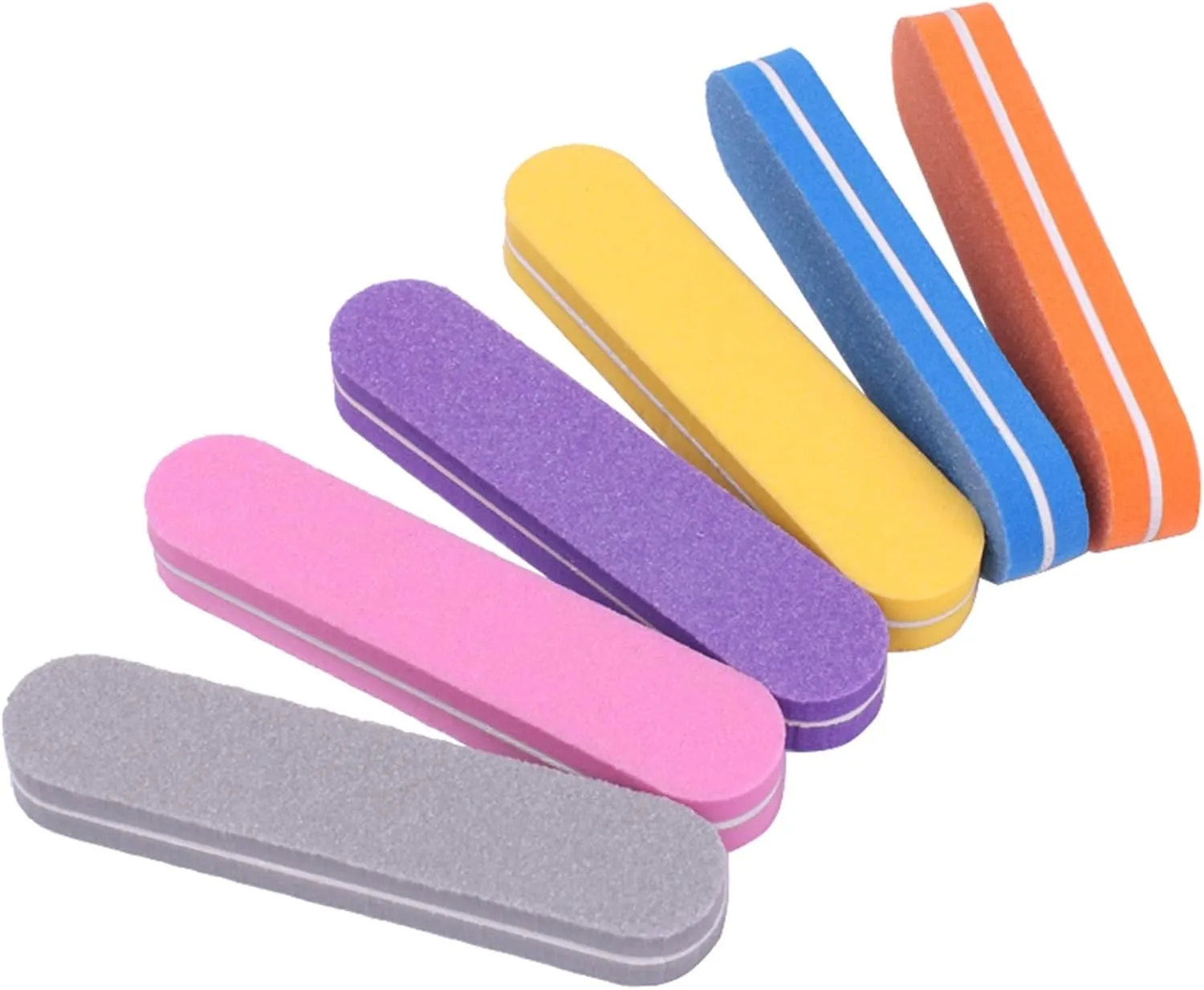 Emery Boards Nail Care kit with Nail File Buffer, 200Pcs Mix Color Mini Nail File Buffers Sponge 100/180(Lime)