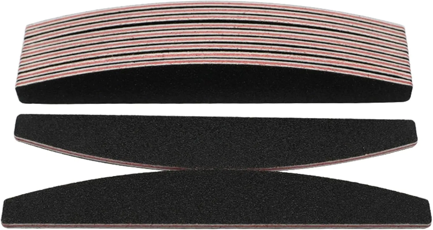 Emery Boards Nail Care kit with Nail File Buffer, 25Pcs Block Nail Files Nail Art Polisher Files Buffs Comp100/180 Grit(Blue)